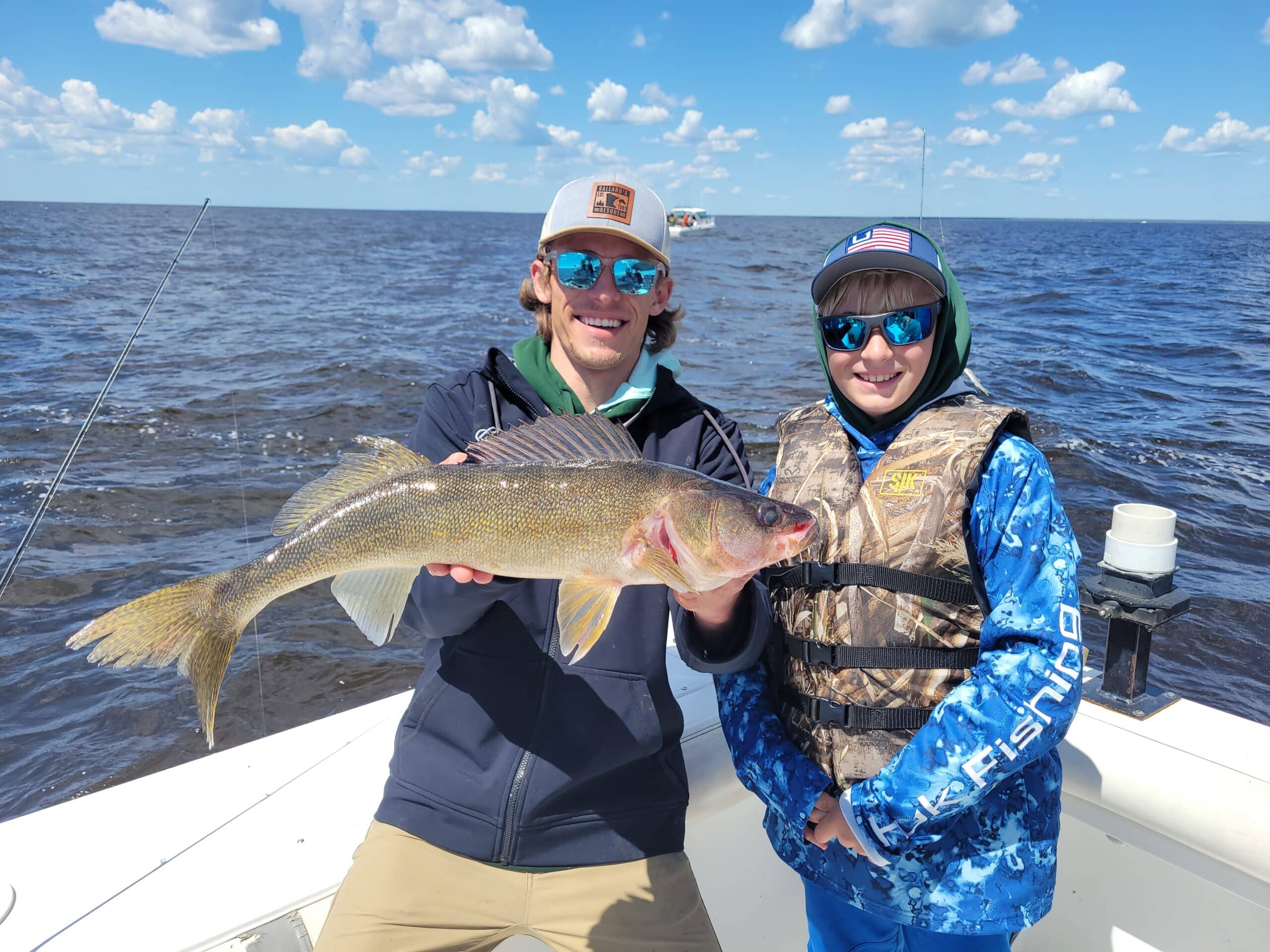 JULY WALLEYE FISHING. BALLARD'S RESORT. LAKE OF THE WOODS.